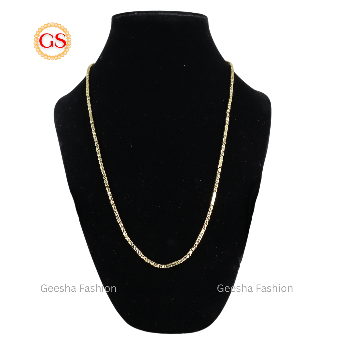 Gold Plated Slim Textured Daily Wear Chain for Women – Lightweight & Elegant Design